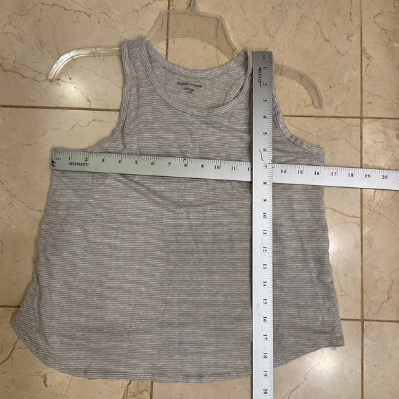 FREE with purchase: Eileen Fisher Tank, Grey and White Stripped Loose Fit, Sz XS - Picture 6 of 6